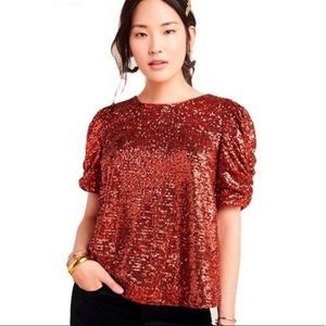 Anthropologie sequin blouse
